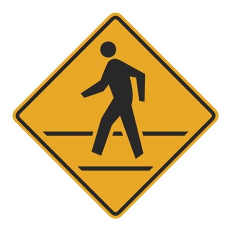 Pedestrian Crosswalk (Graphic) Sign 24" x 24"